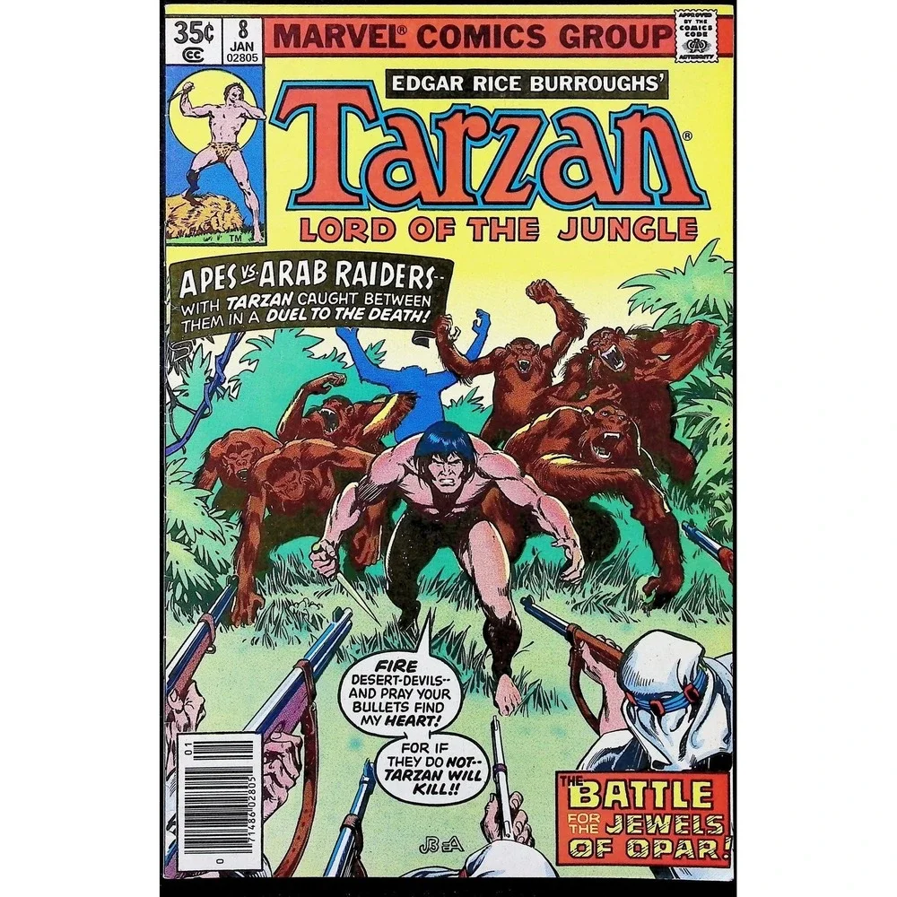 Tarzan Lord of the Jungle 2X Comic Lot #7 8 Newsstand Marvel